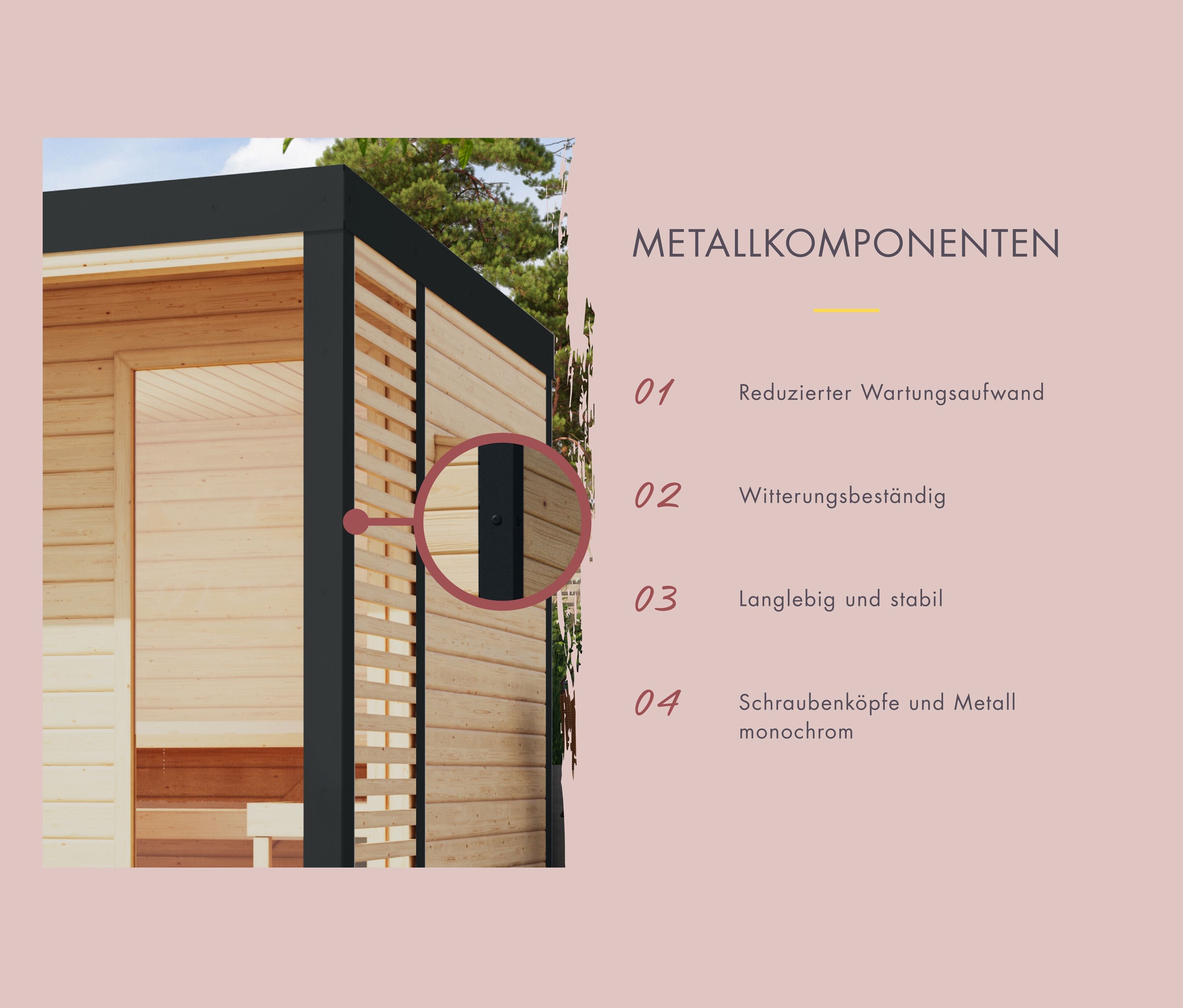 Thumbnail - Karibu Saunahaus »Alice 1«, naturfarben-anthrazit