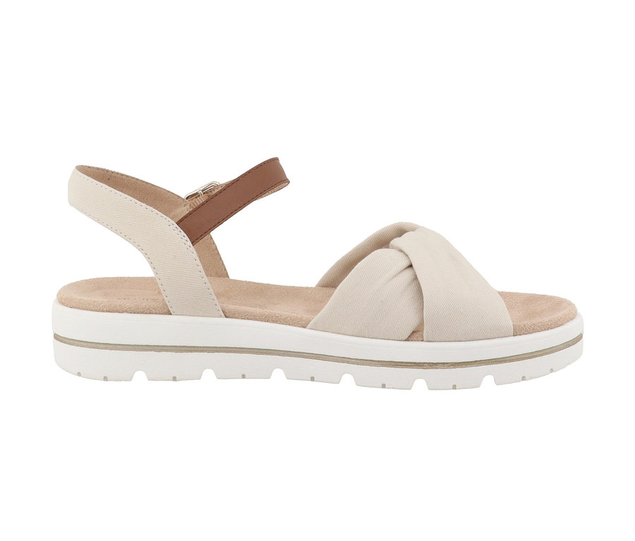 Tom Tailor Sandale, Textil/PU offwhite.