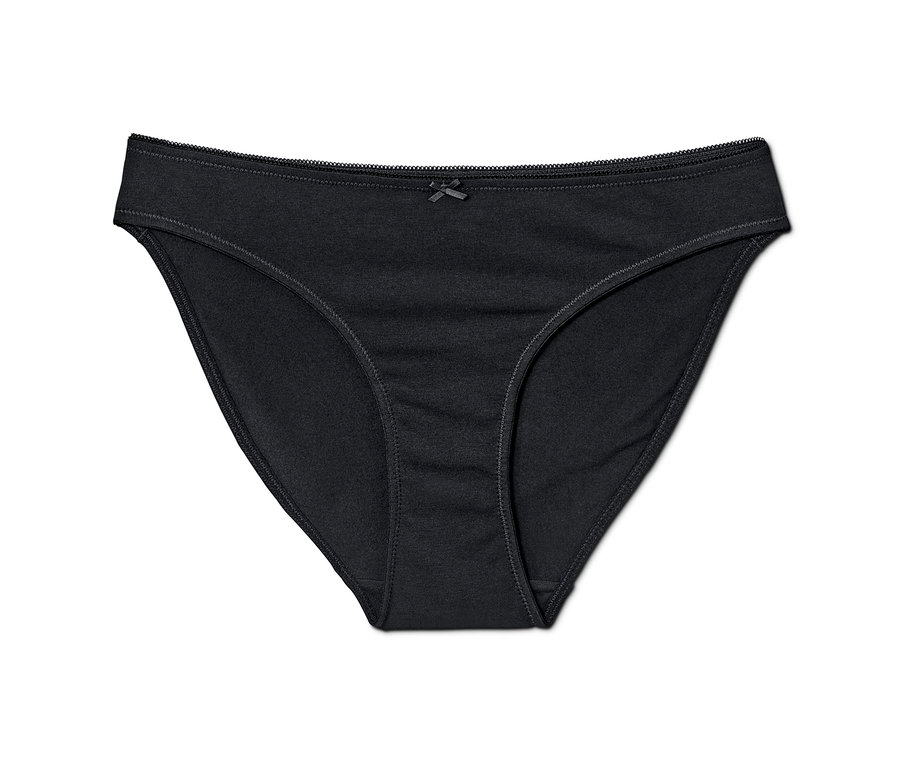 Ein einzelner schwarzer Slip (5 Slips) mit einer Schleife am Bund.