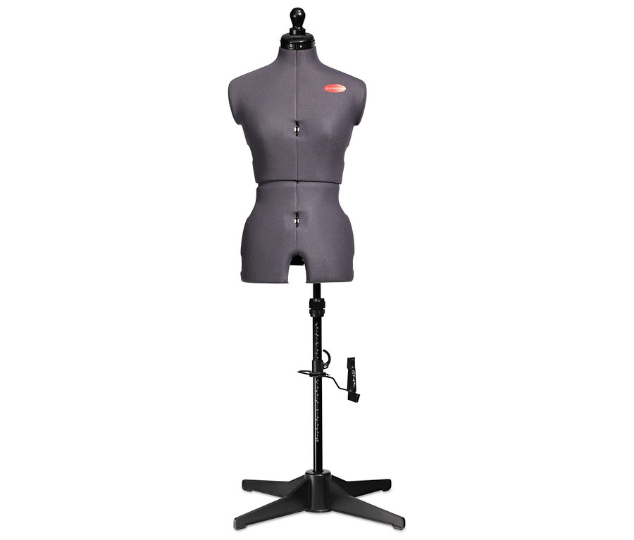 Graue Prym Multi-Schneiderbüste »Prymadonna« auf schwarzem Ständer.