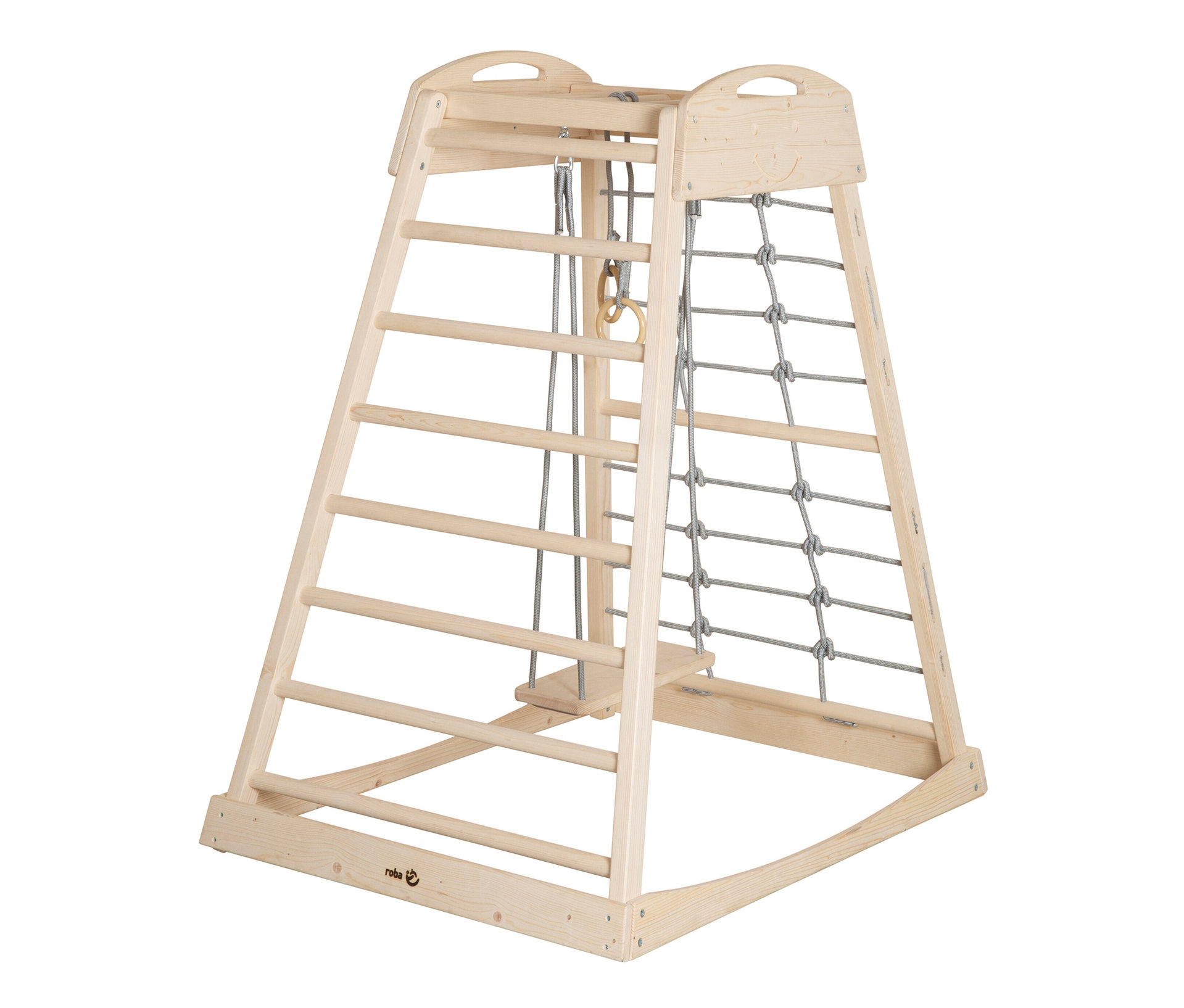 roba Indoor-Spielturm - braun - Holz / Kunststoff