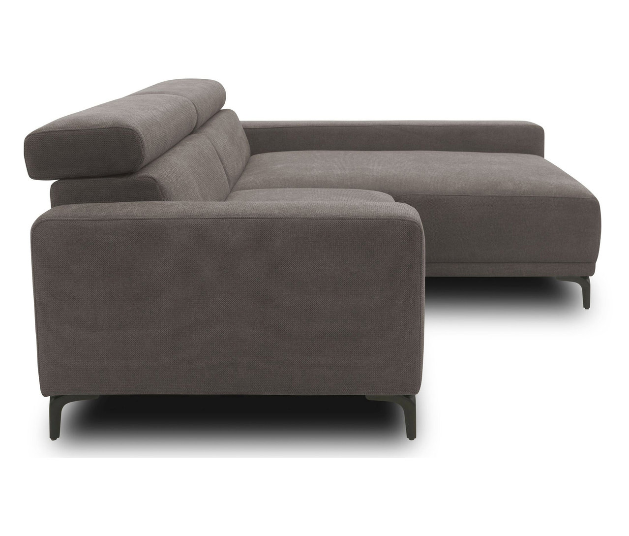Graues DOMO collection Sofa, rechts.