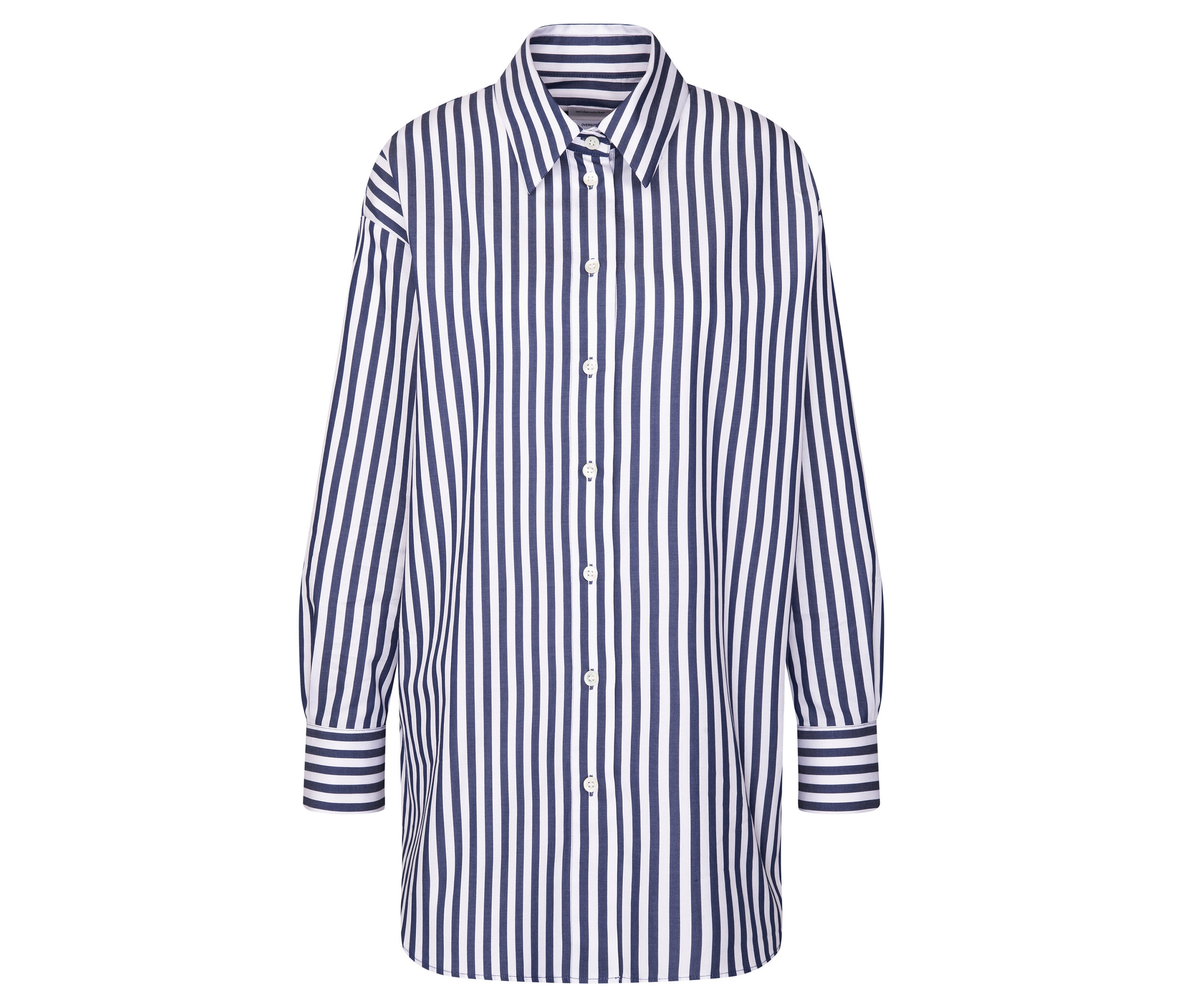 Oversize Longbluse - Damen - Gr. 36 - weiß - weiß