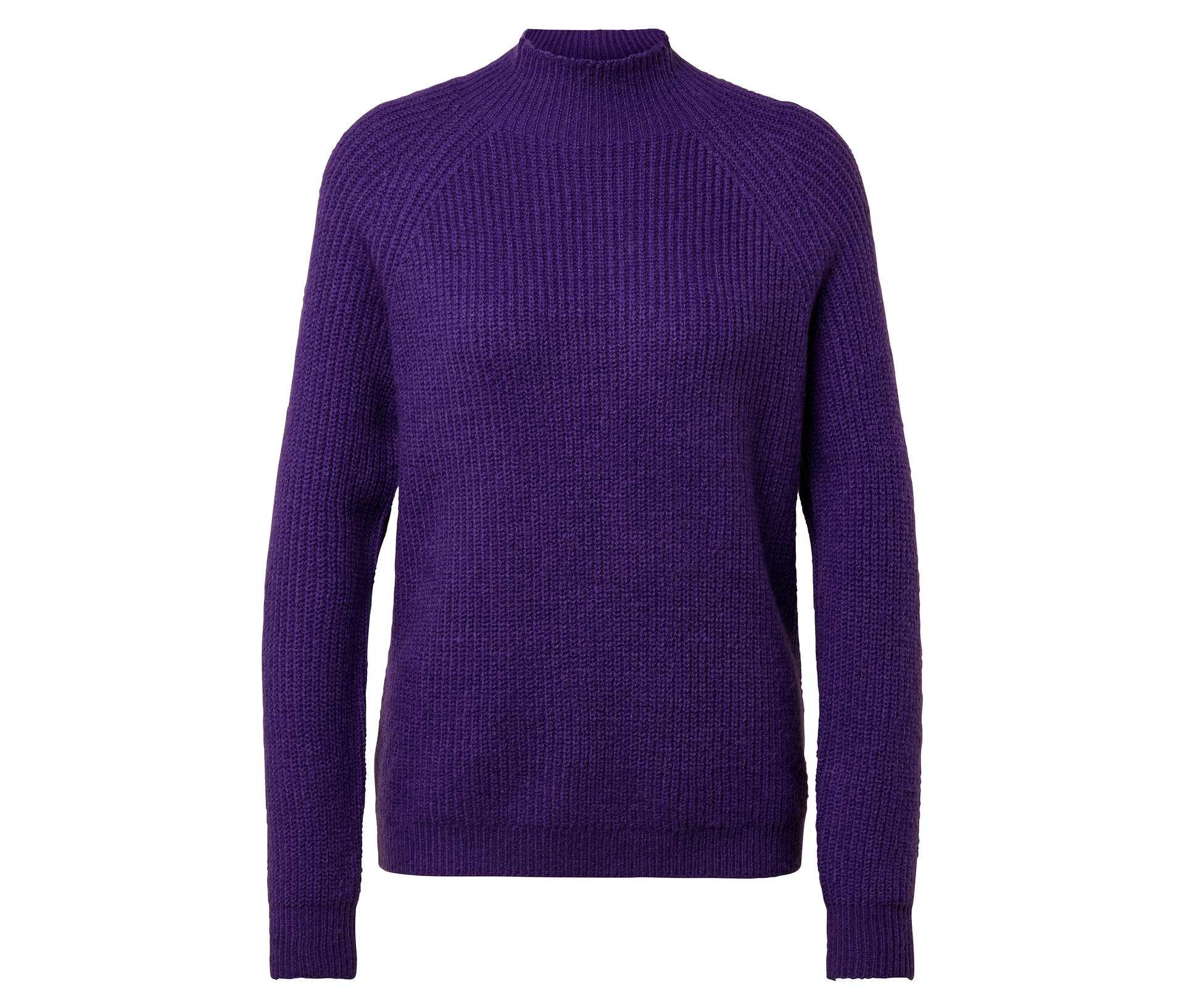 Grobstrickpullover mit Stehkragen - Damen - Gr. XL - lila - lila