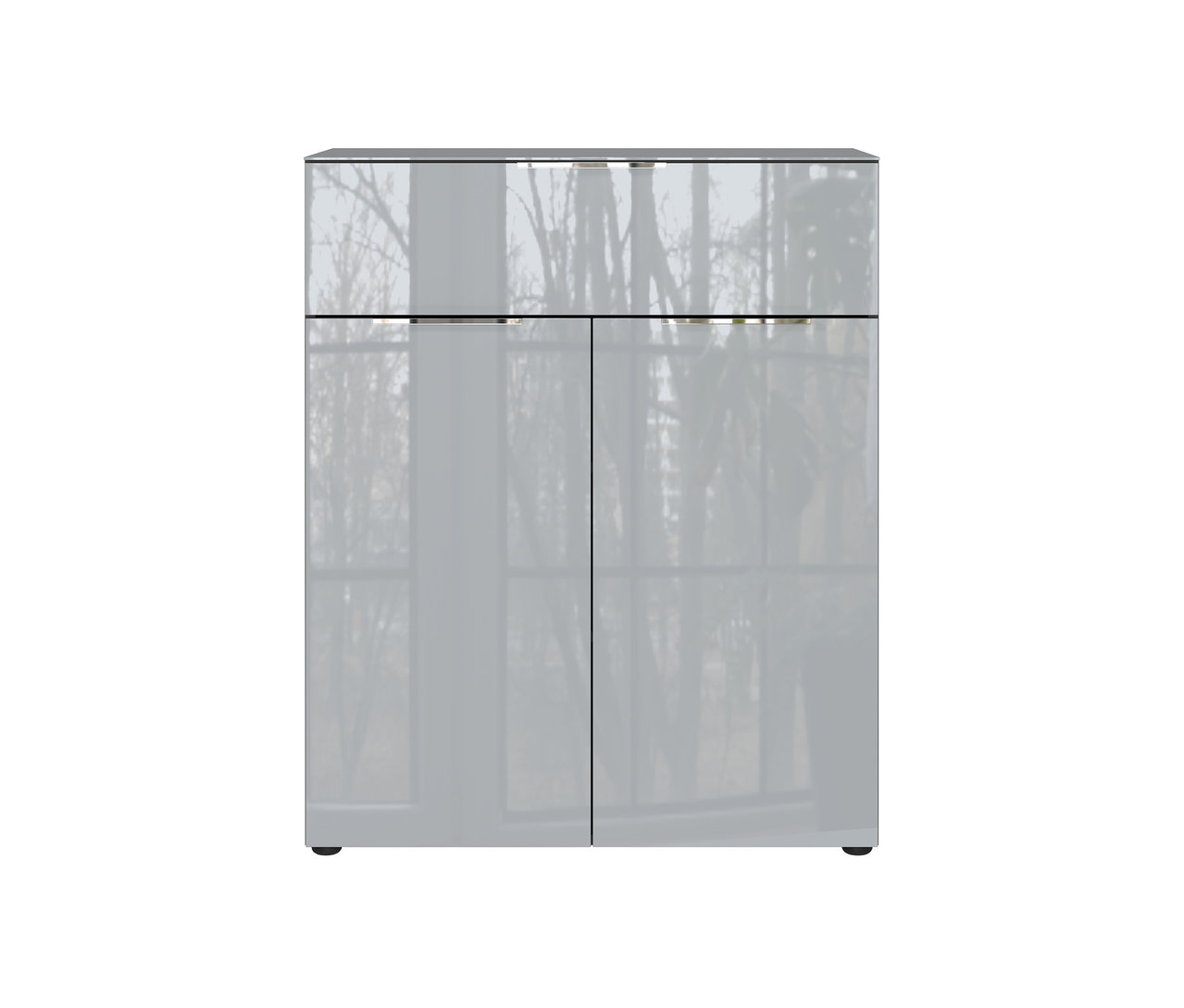 Kommode »Oakland«, 2 Türen, 1 Schublade, graphit-silbergrau.