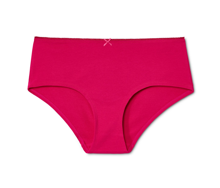 Nahaufnahme eines einzelnen pinken Slips aus einem 5er Pack Pantys.
