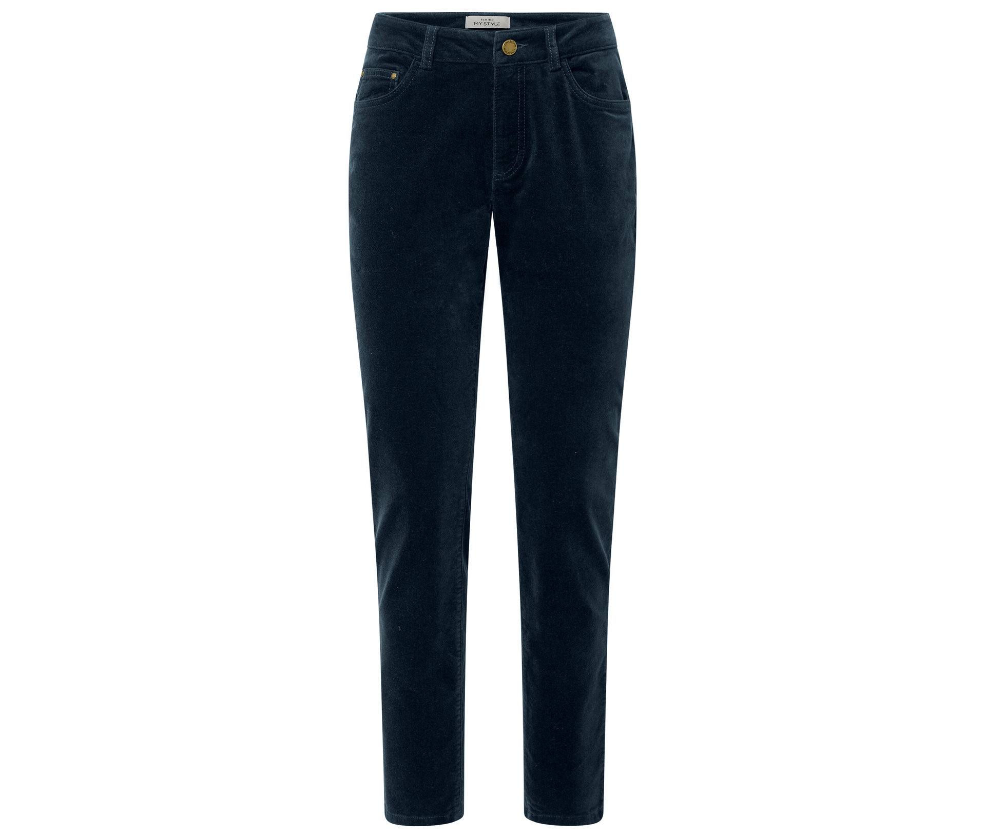 Samthose - Damen - Gr. 38 - dunkelblau - dunkelblau