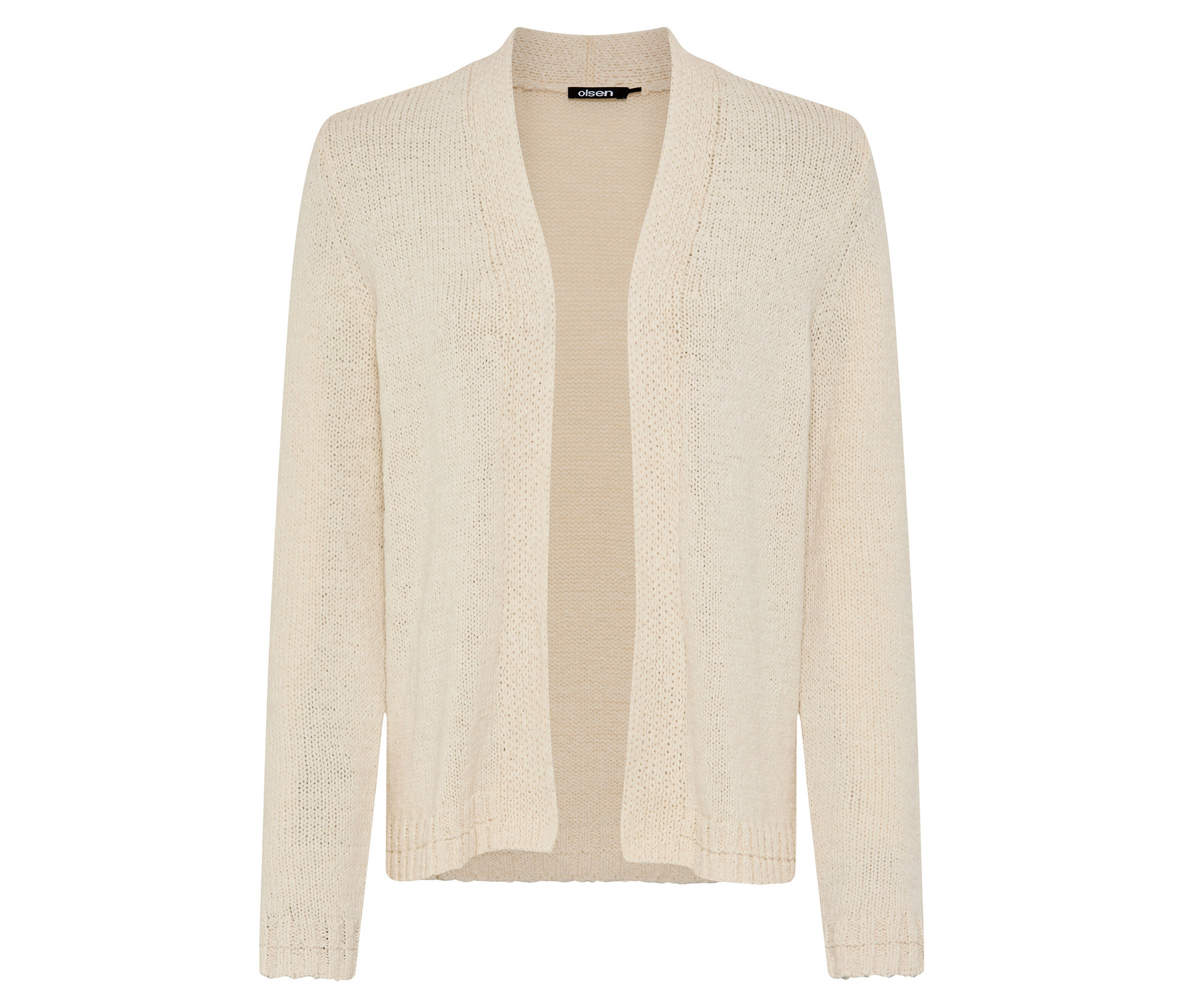 Olsen Leinen-Cardigan - Damen - Gr. 36 - beige - beige