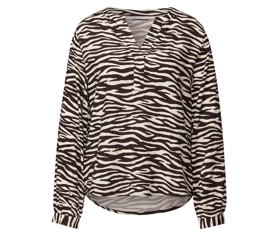 Street One Bluse mit Zebra-Muster.