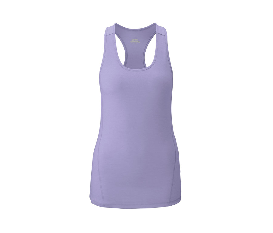Lila 2-in-1-Sporttop.