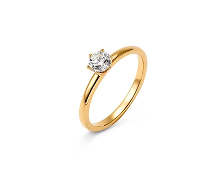 Goldener 585 Ring mit Brillant.