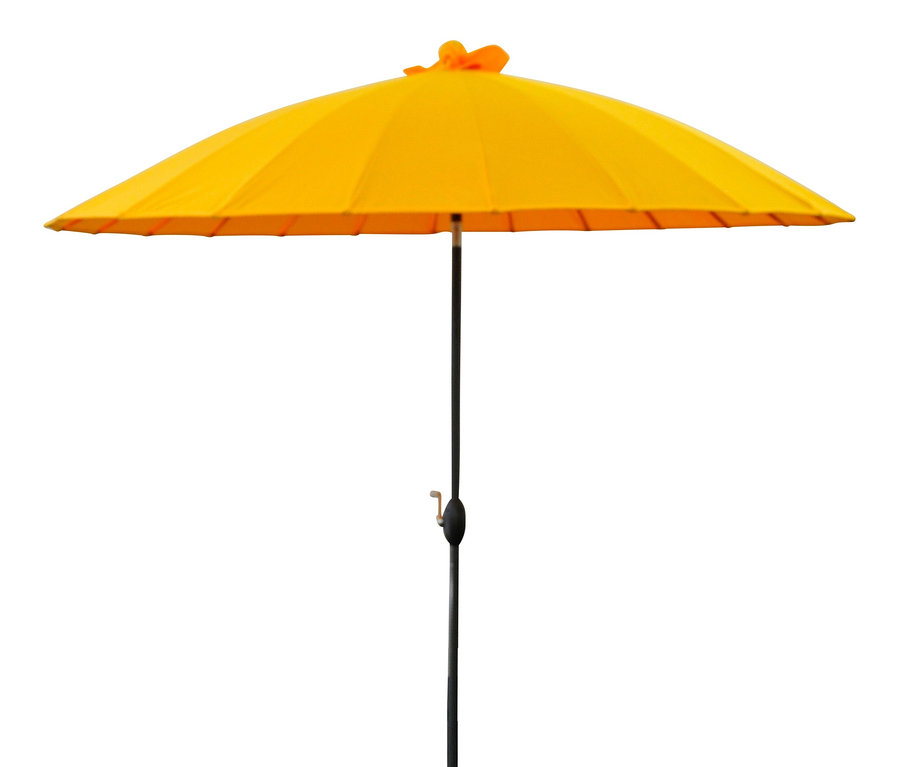 Gelber Leco-Aluminium-Sonnenschirm »Shanghai«, Ø ca. 270 cm.