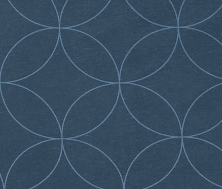 Blauer Hintergrund mit Kreismuster. Winterjersey-Wendebettwäsche.