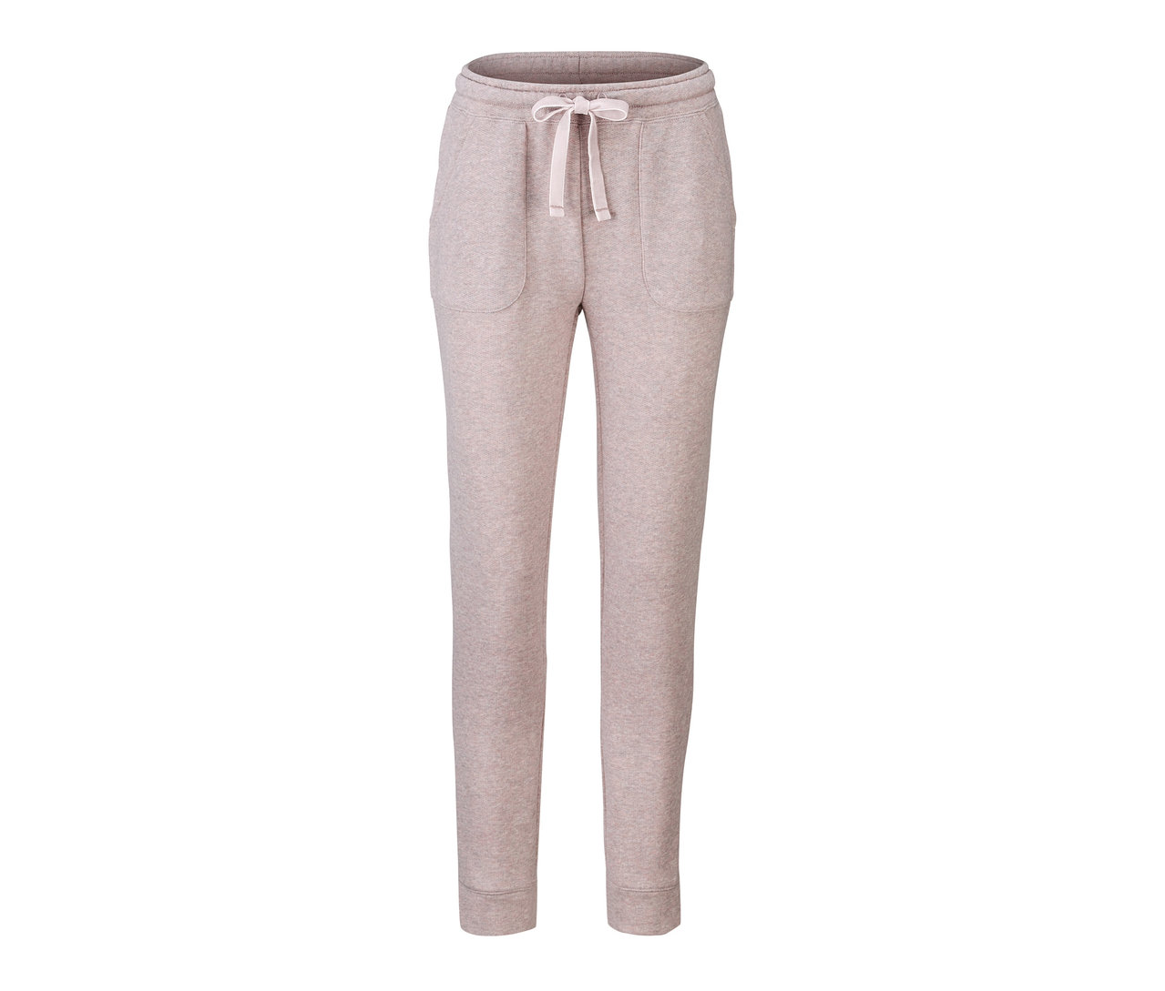 Eine hellbraune Loungehose mit Kordelzug.