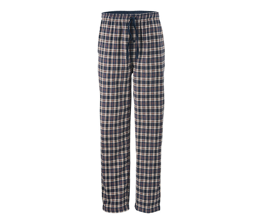 Karierte Flanell-Pyjamahose mit Kordelzug.
