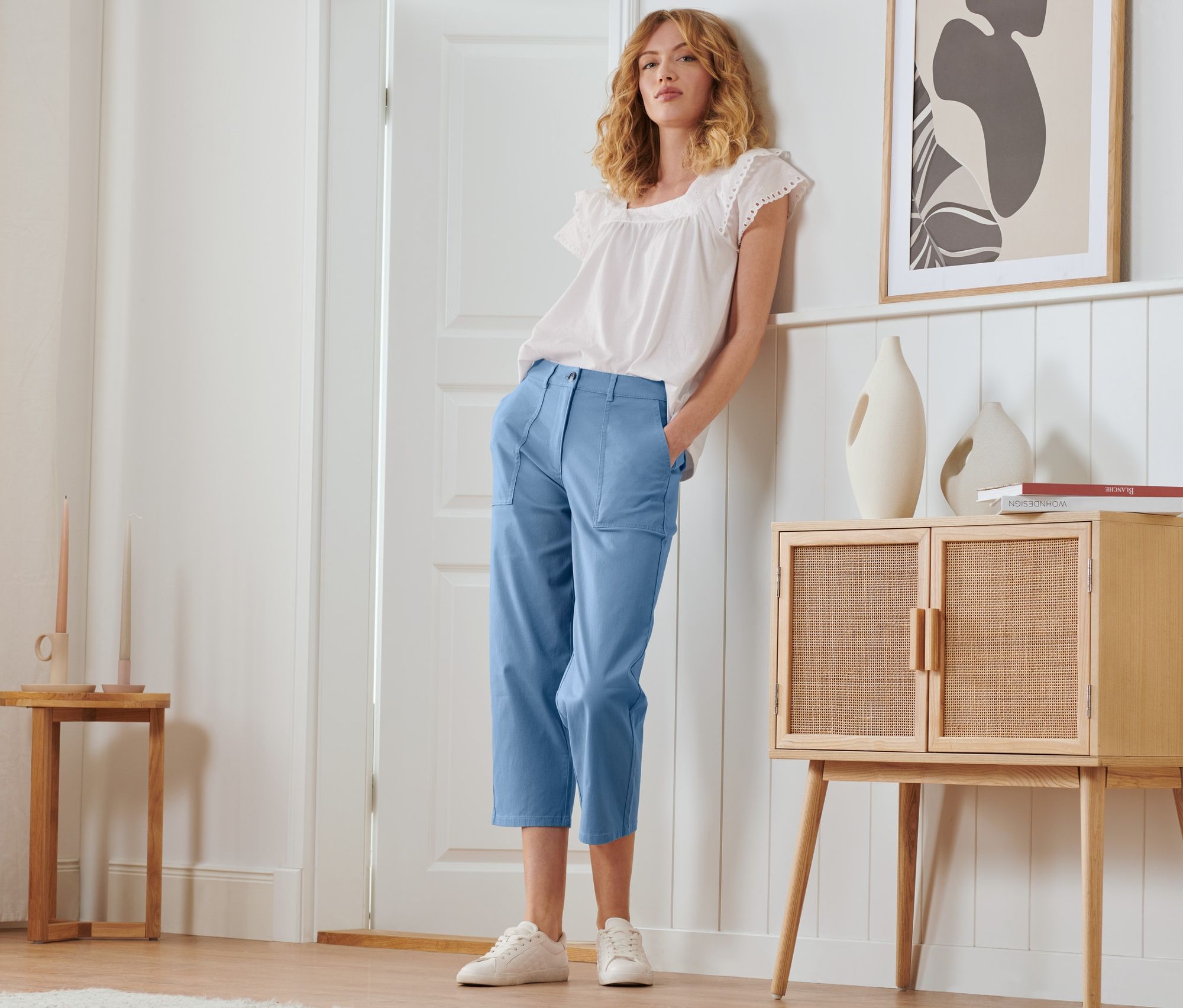 Thumbnail - Tchibo - Sommerliche Chino - Damen - Gr. 40 - hellblau