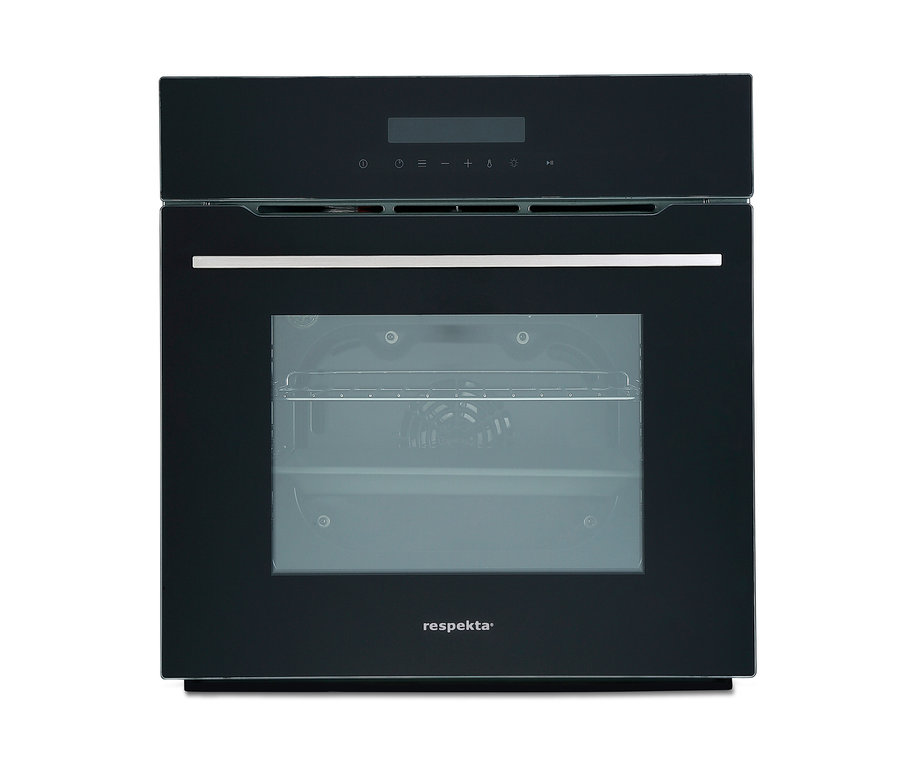 Schwarzer Respekta®-Einbaubackofen »Pyro 9 Touch«, 66 Liter Volumen.
