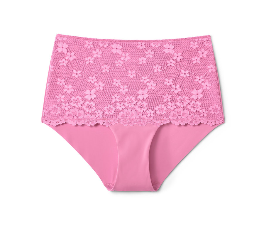 Eine pinke Highwaist-Panty.