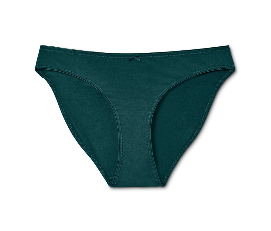 Nahaufnahme eines einzelnen, smaragdgrünen Microfaser-Slips aus einem 5er-Pack.