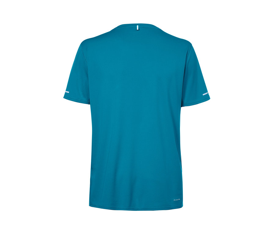Blaues Funktionsshirt von hinten.
