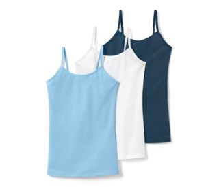 1x weiß, 1x hellblau, 1x dunkelblau