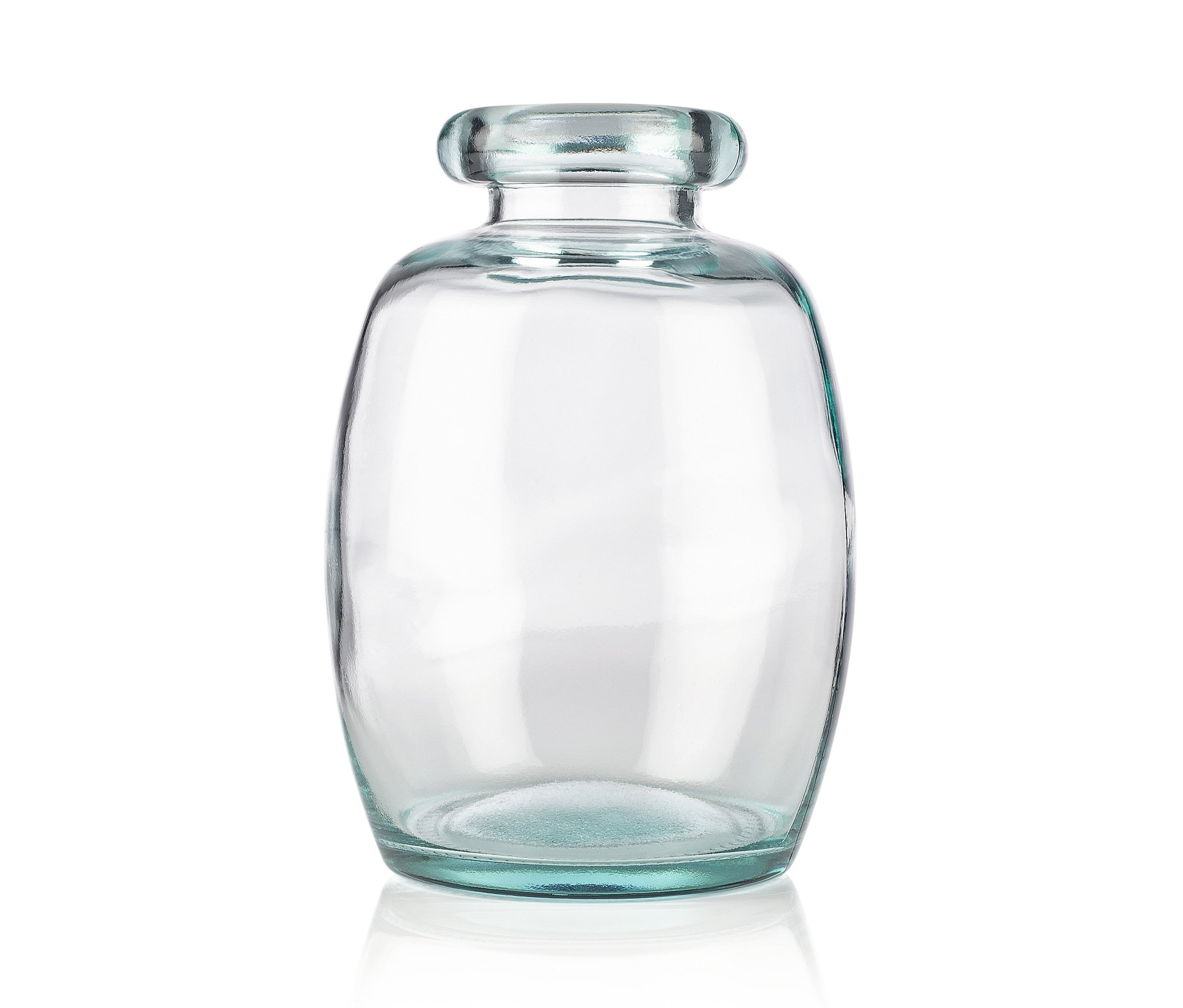 Transparente Glasvase »Samuel« vor weißem Hintergrund.