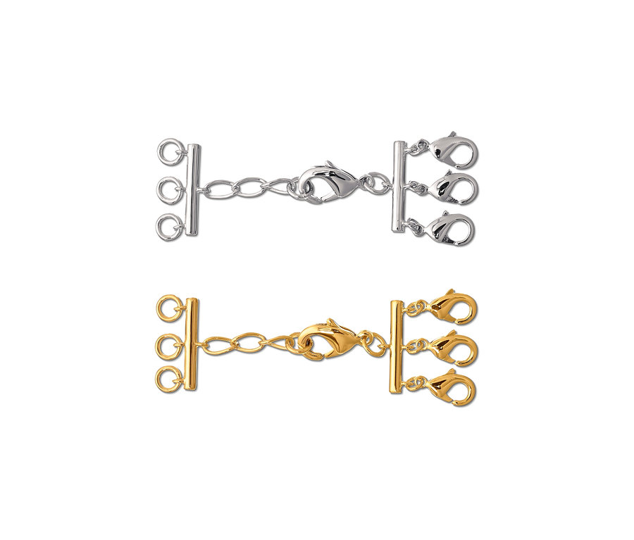 Zwei Kettenverschlüsse für Layering.