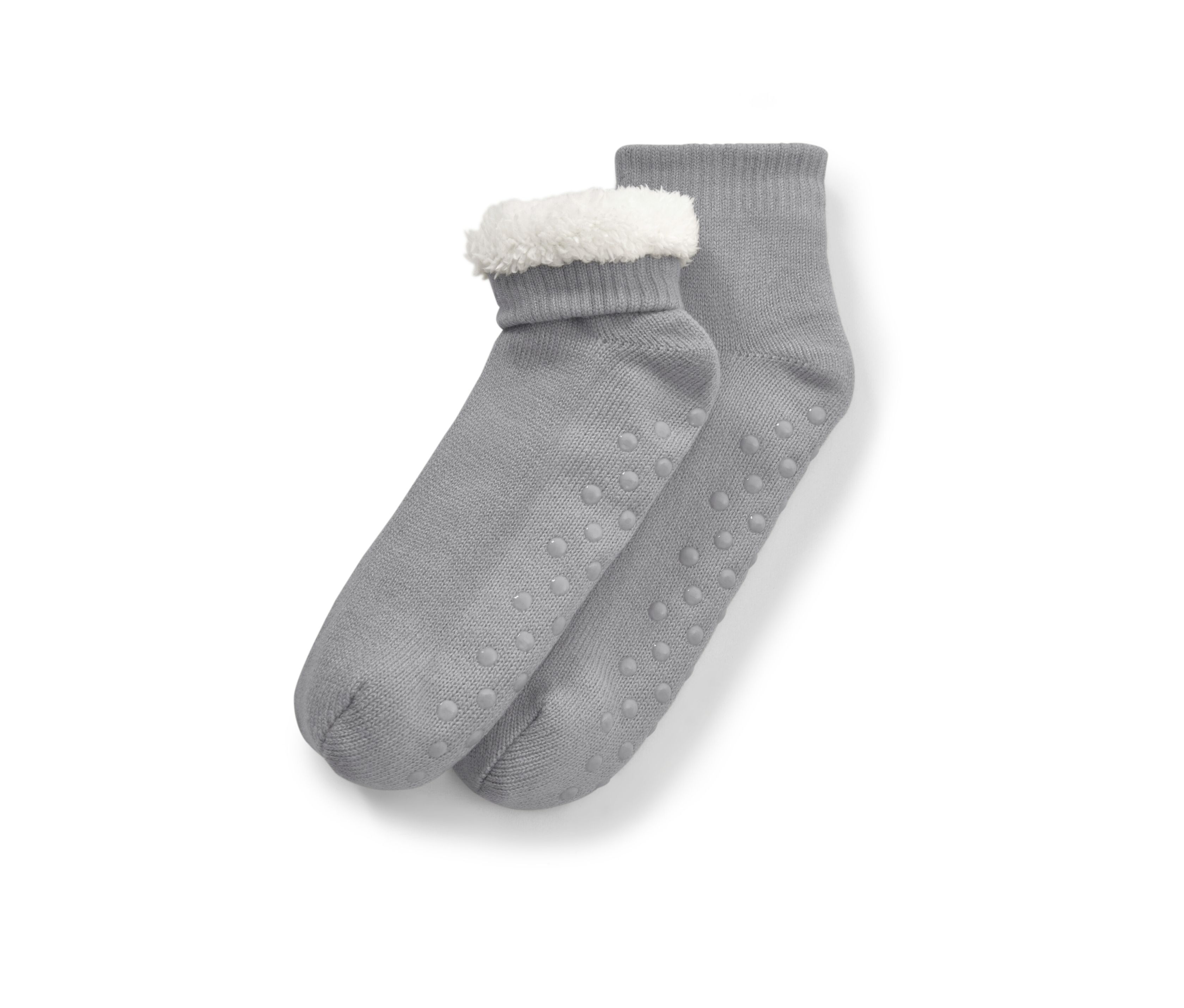 Tchibo - Hausschuh-Socken - Damen - Gr. 36-37 - grau