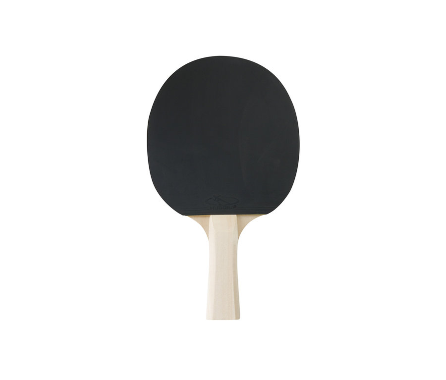 Schwarzer Tischtennisschläger aus dem HUDORA Tischtennis-Set »Friends« mit Holzgriff.