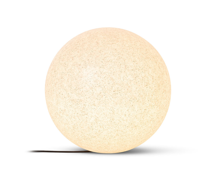 Eine Kugelleuchte mit smartem WiZ-LED-Leuchtmittel.