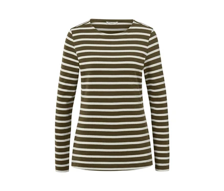Gestreiftes Langarmshirt.