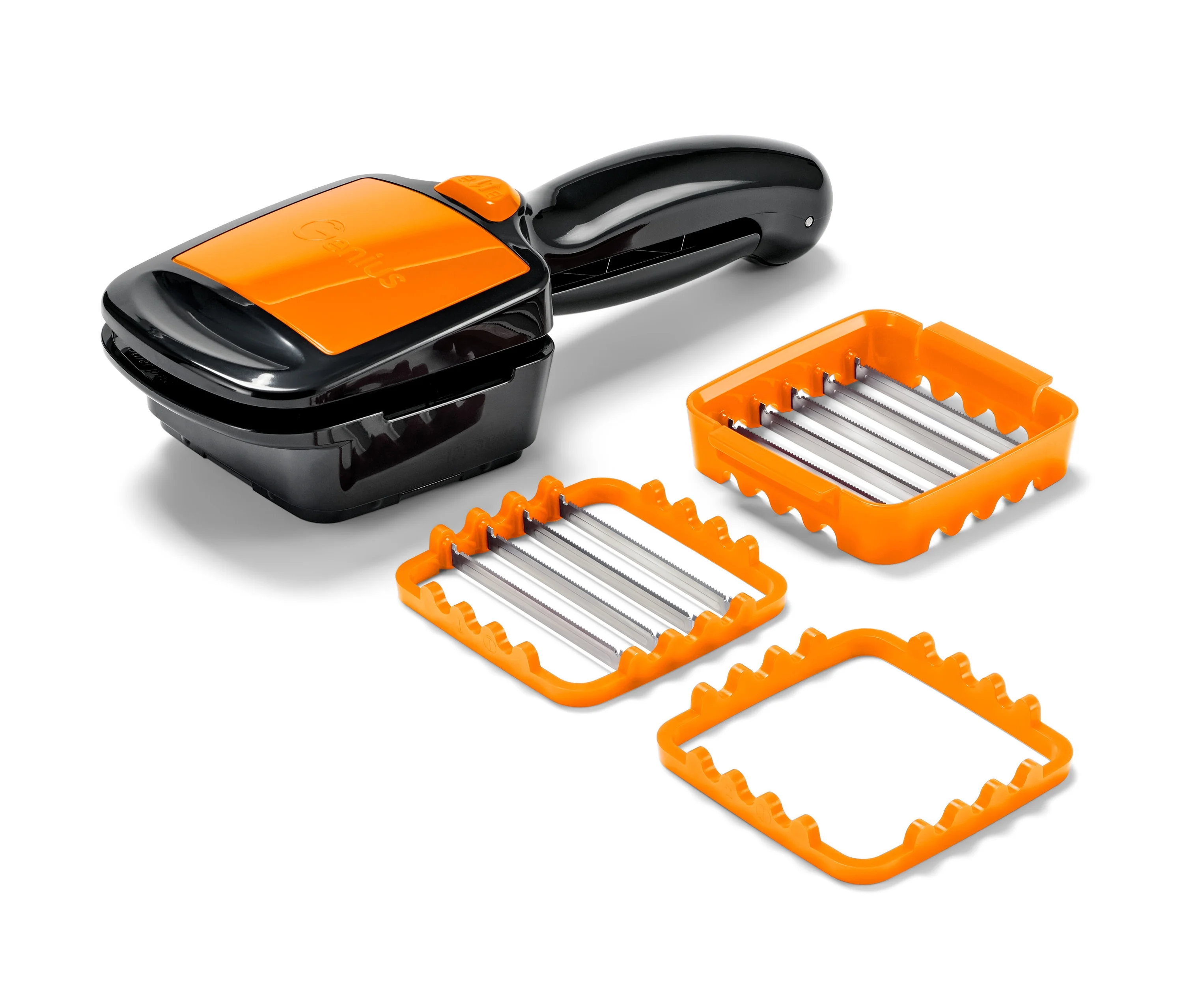 Ice Ice günstig Kaufen-Tchibo - Nicer Dicer Quick XXL - silber. Tchibo - Nicer Dicer Quick XXL - silber <![CDATA[Nicer Dicer Quick XXL, 4-teilig Farbe: Handgerät schwarz mit orangefarbenen Details Messereinsätze orange mit edelstahlfarbenen Klingen Material: Acrylnitril-Butadie