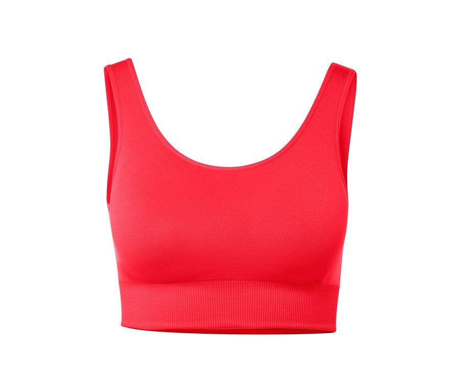 Rotes Seamless-Sport-Bustier.