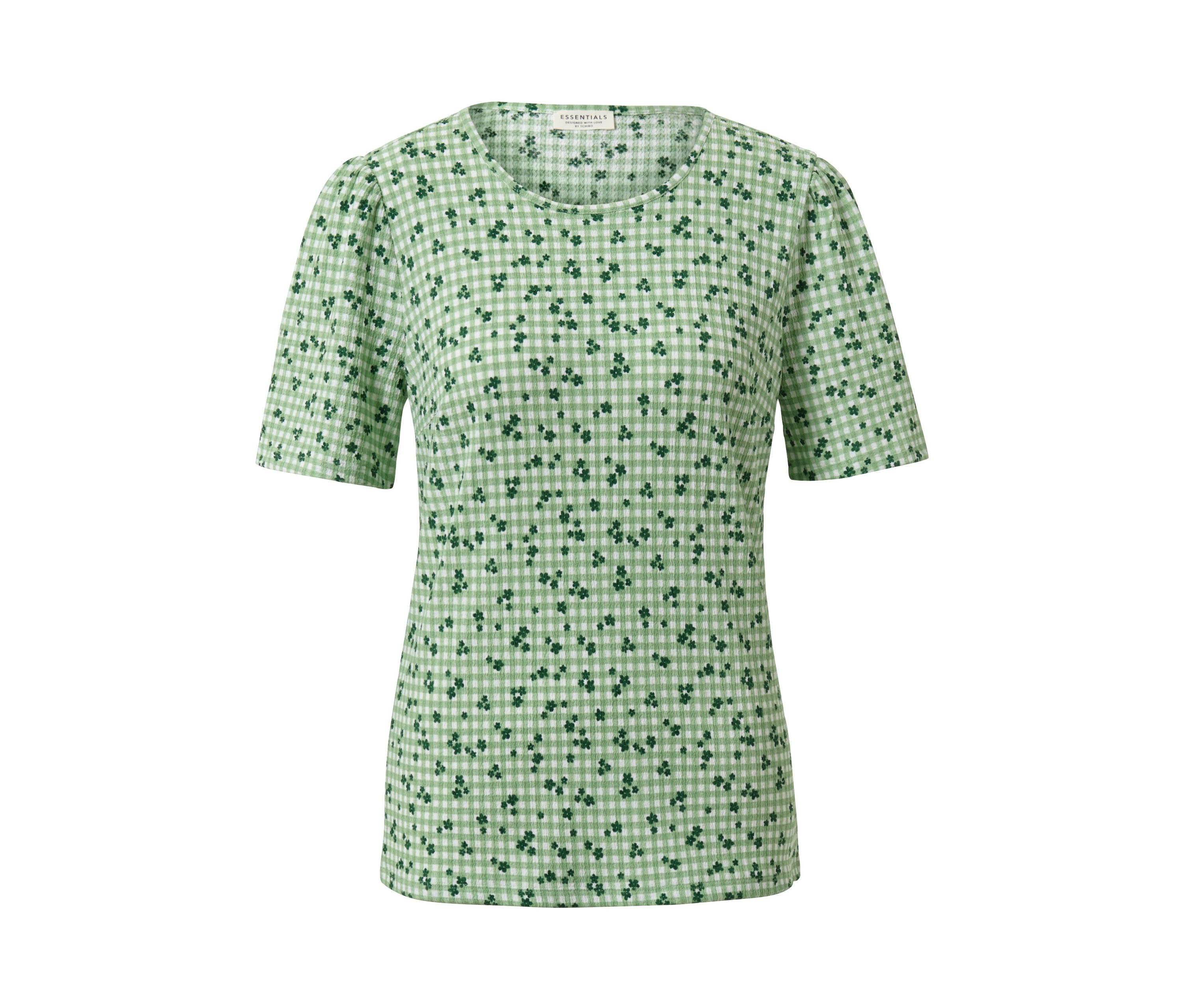 Tchibo - Blusenshirt mit Alloverprint - Damen - Gr. 34 - grün/kariert