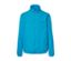 Neonblaue Windprotection-Jacke.