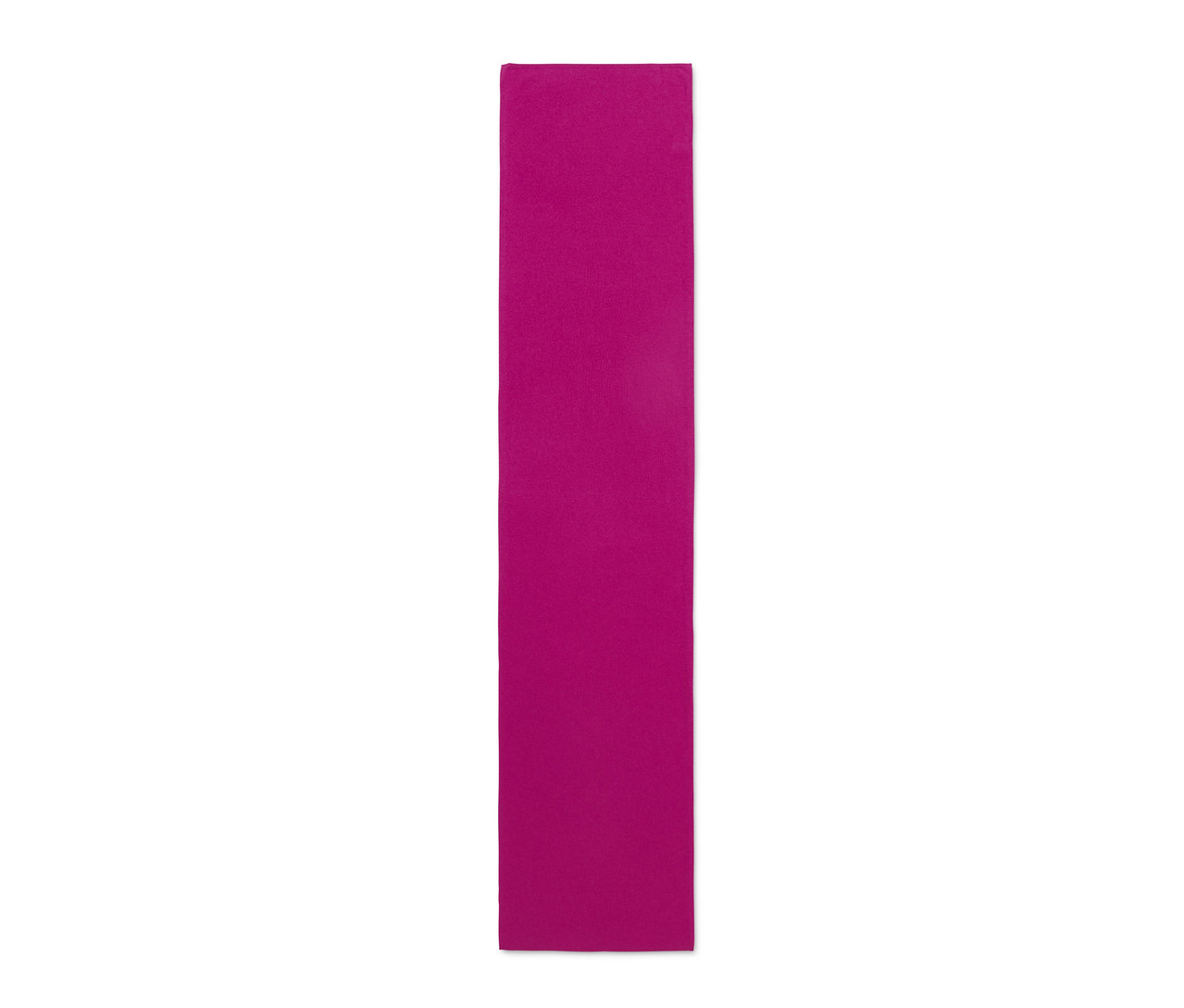Ein fuchsiafarbener Cashmere-Strickschal auf weißem Hintergrund.