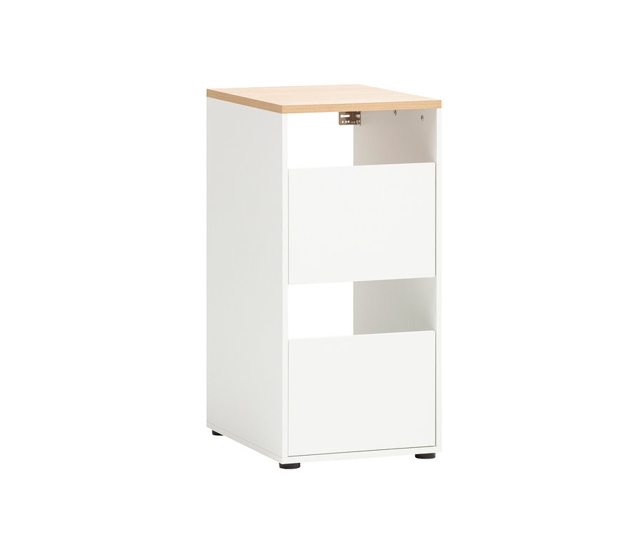 Weißer Unterschrank »Solea« mit Holzplatte.