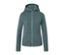 Mintfarbene melierte Strickfleece-Jacke.