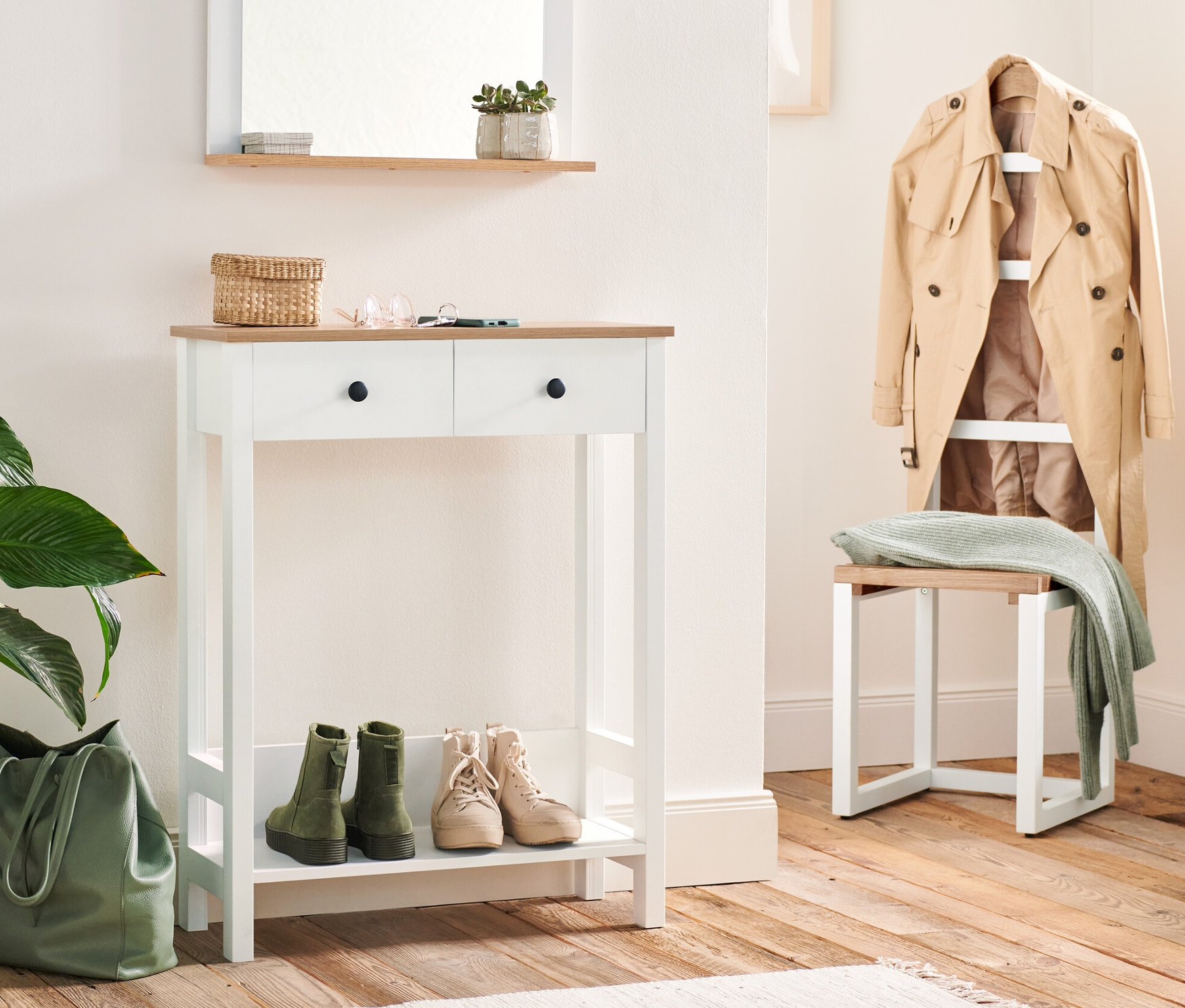 Thumbnail - Tchibo - Konsole mit 2 Schubladen - 70x30x92cm - schwarz - Holz / Metall