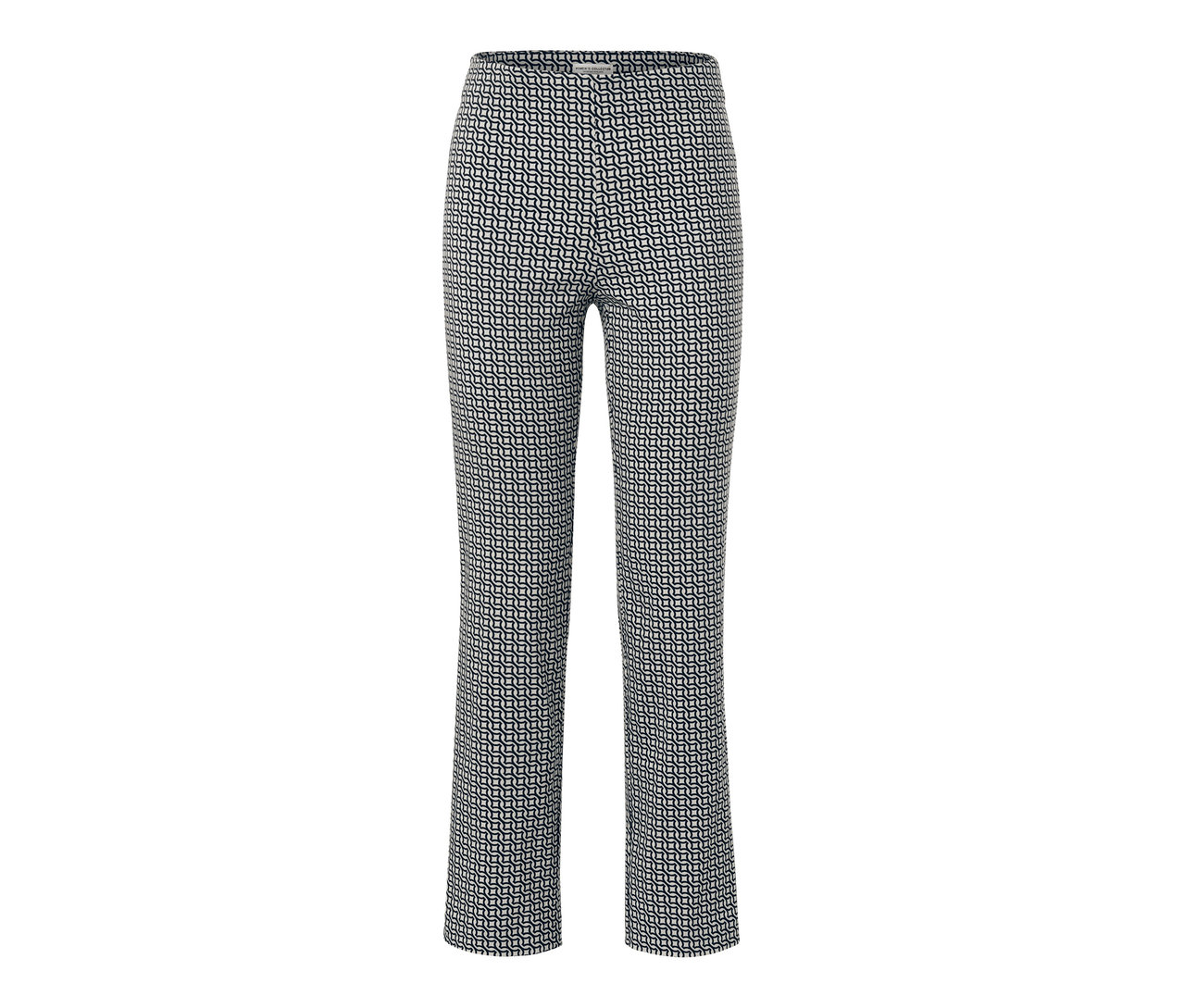 Marineblaue bedruckte Stretchhose.