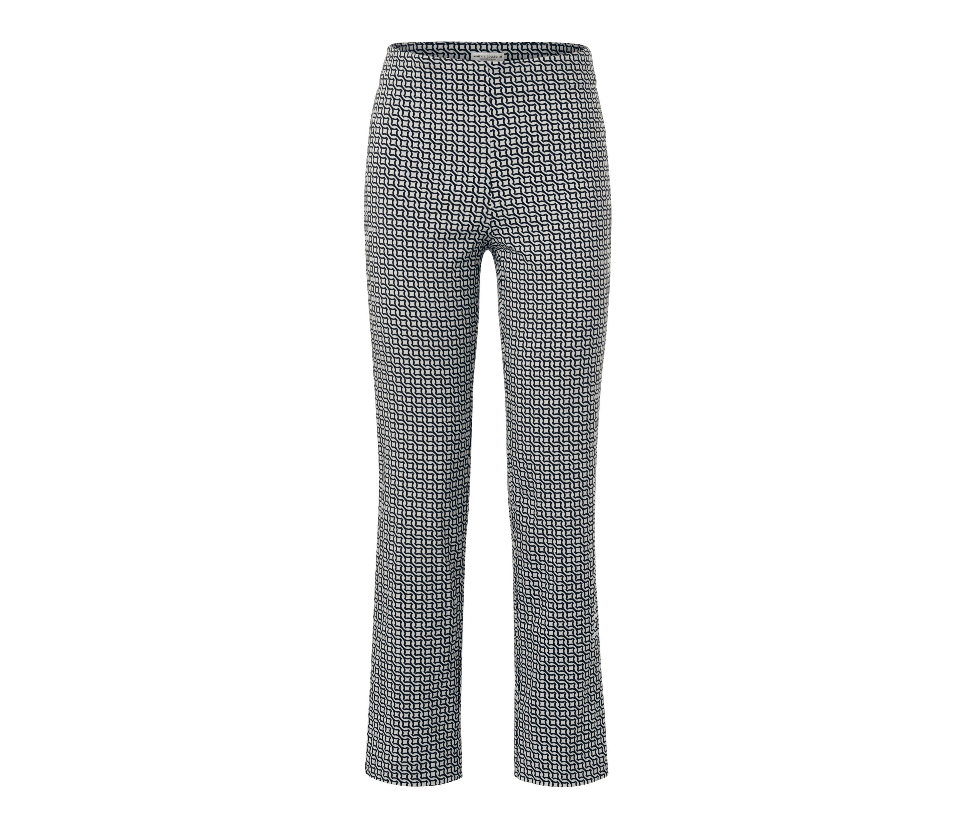 Tchibo - Bedruckte Stretchhose - Damen - Gr. 40 - dunkelblau/print