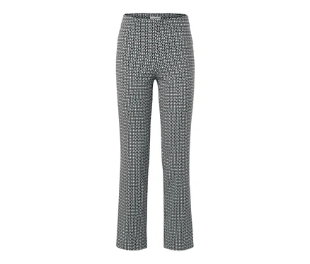 Marineblaue bedruckte Stretchhose.