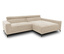 Cremefarbenes DOMO collection Sofa mit Armlehne rechts.