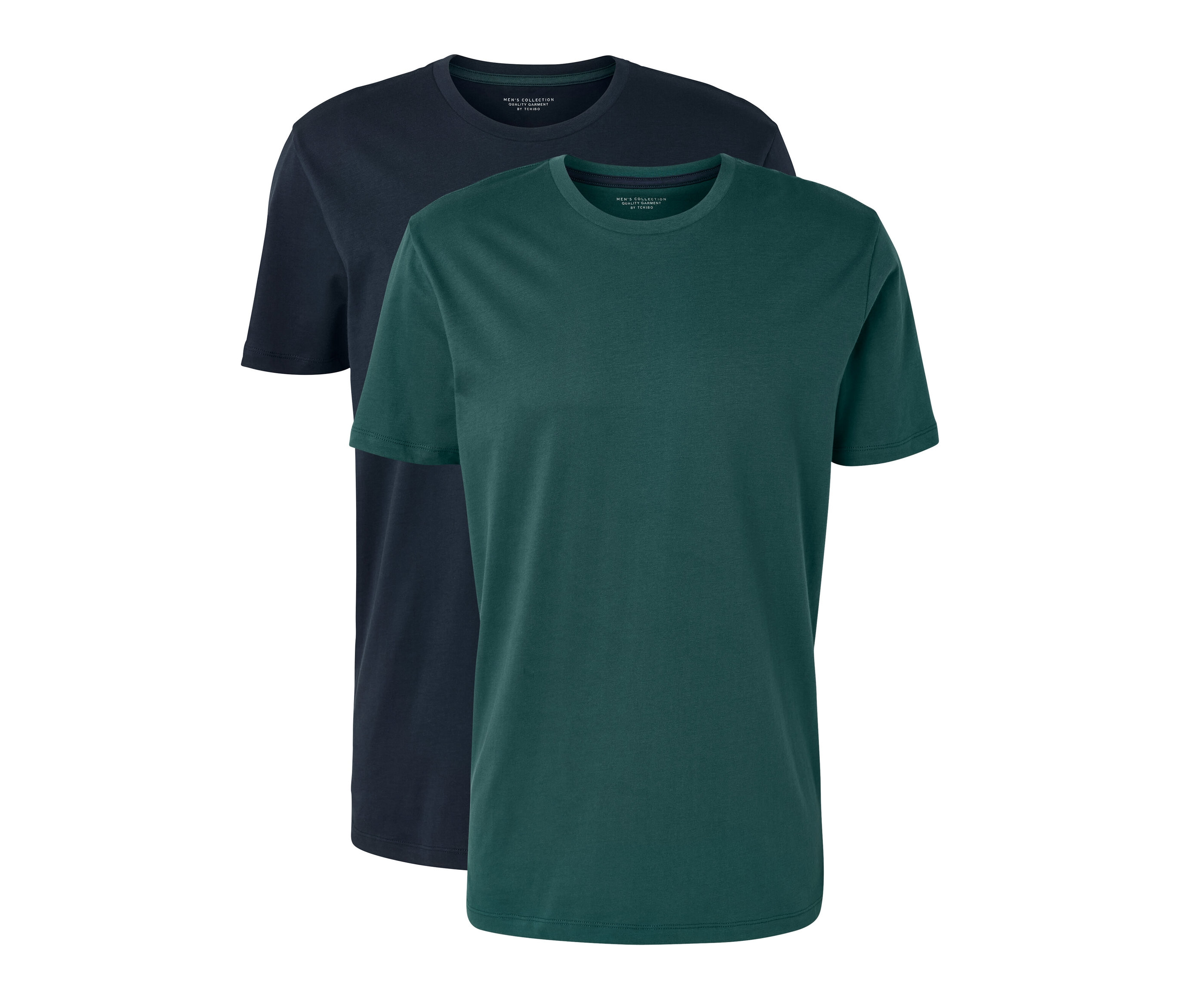 Tchibo - 2 T-Shirts mit Rundhalsausschnitt - Herren - Gr. XXL - dunkelgrün