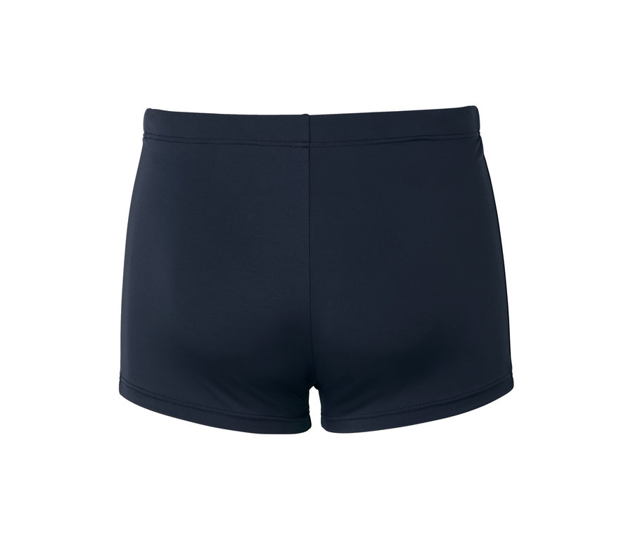 Nahaufnahme einer blauen Badehose.