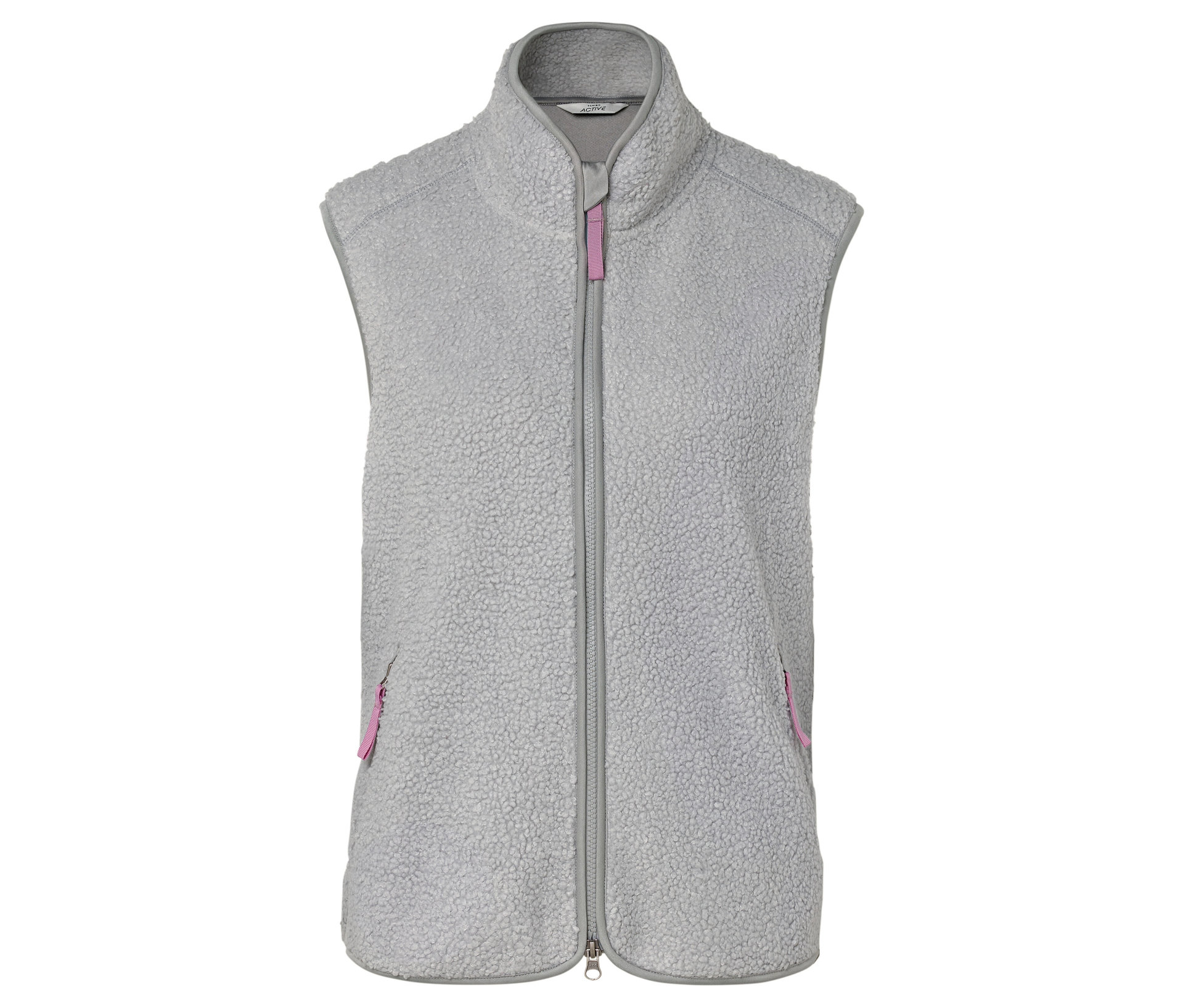 Teddy-Weste - Damen - Gr. S - grau - grau
