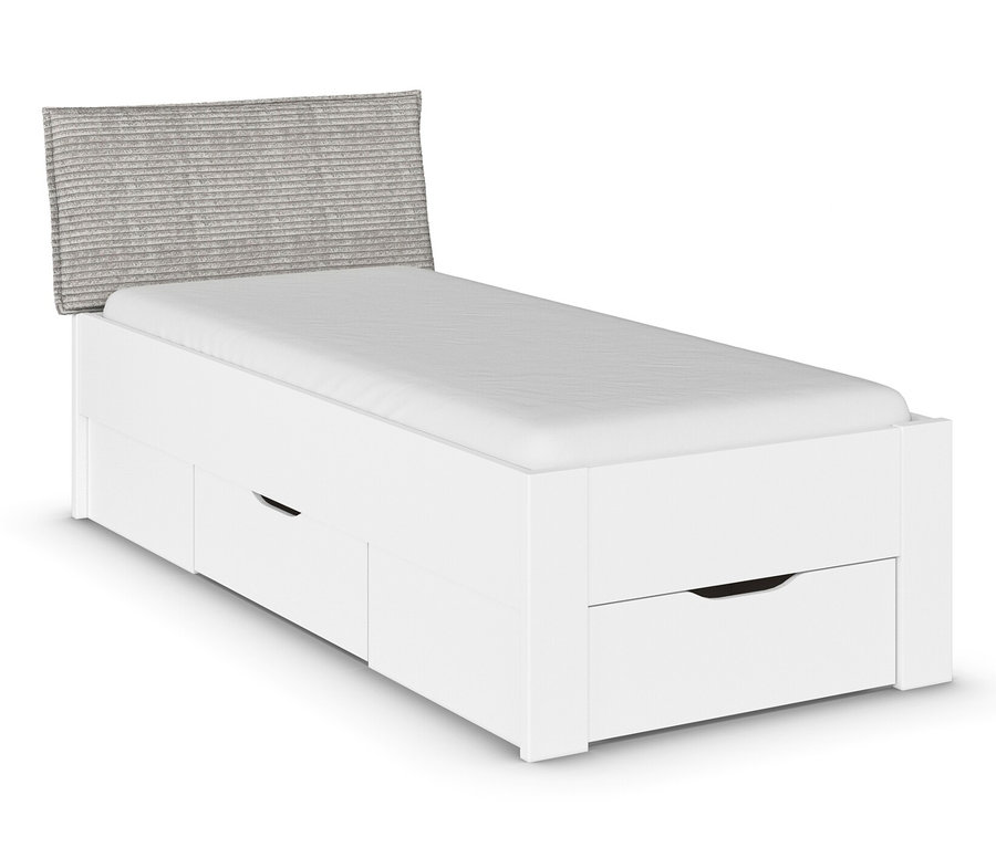 Weißes rauch Bett »Aditio Beds«, 90 cm mit Polsterkopfteil.