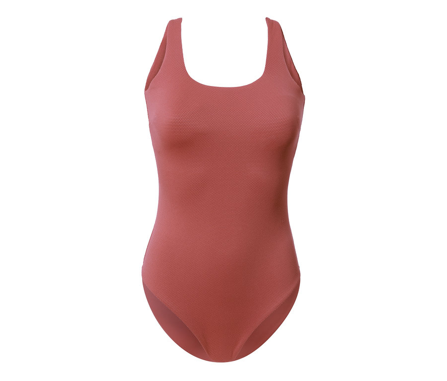 Nahaufnahme eines Badeanzugs mit strukturierter Oberfläche.