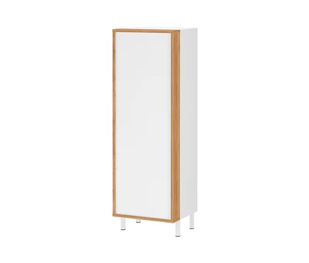 Mittelschrank »Namsos 5001« in Weiß mit Holzrahmen.