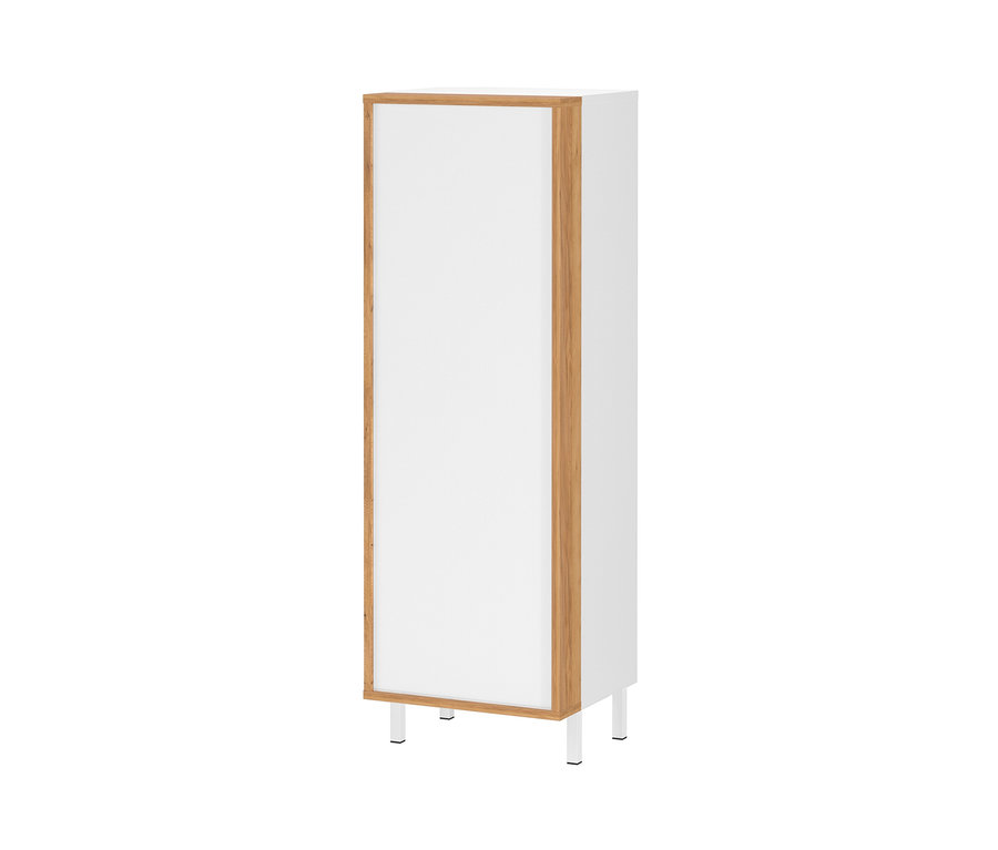 Mittelschrank »Namsos 5001« in Weiß mit Holzrahmen.